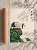 Crane and Turtle — Japanese Ukiyo-e Style