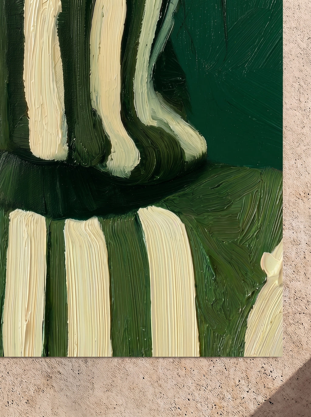 A woman in a green turtleneck sweater, Poster, Decorative Print