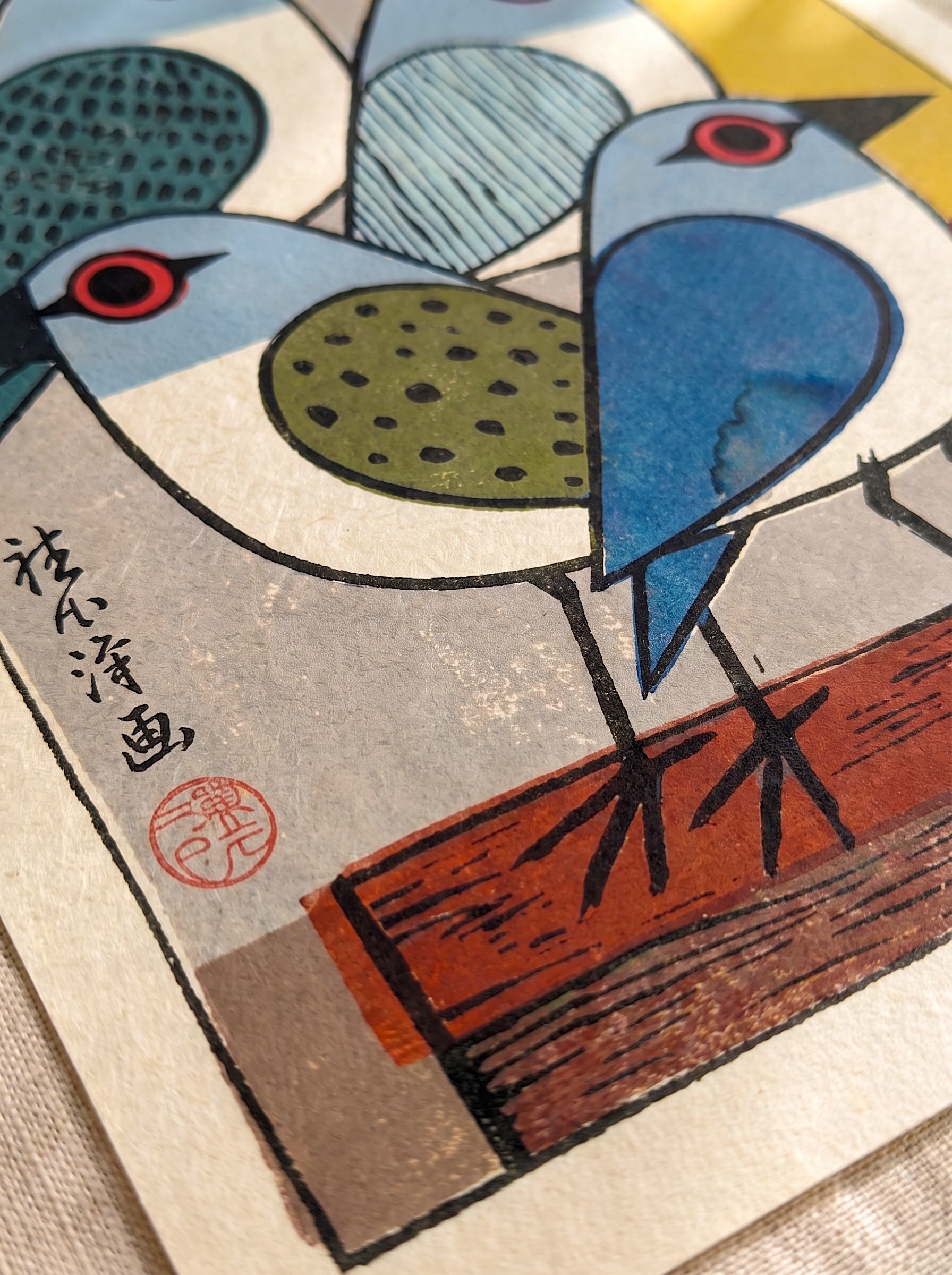 Ancient birds — Japanese Ukiyo-e Style