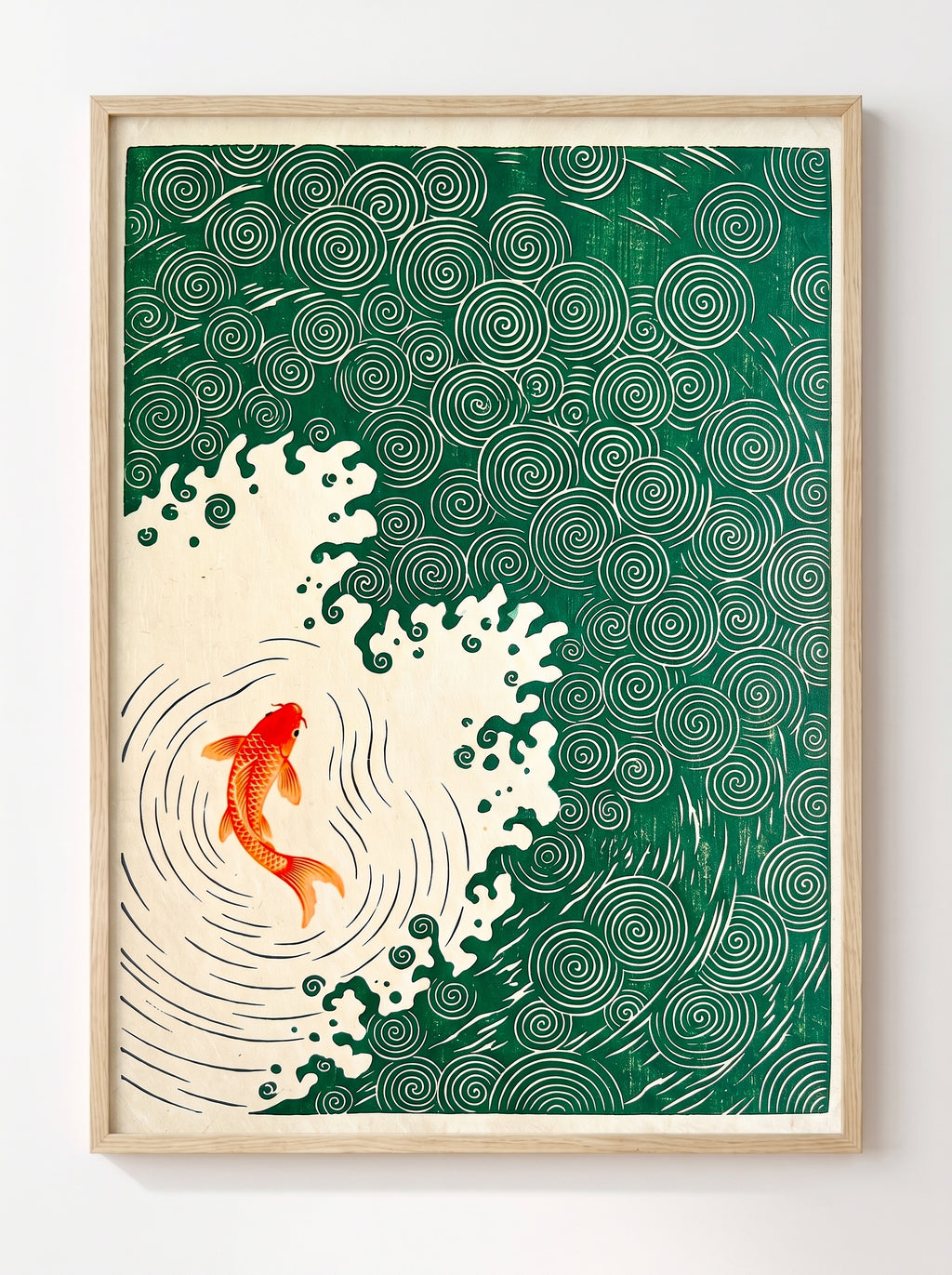 Carpas Koi — Estilo japonés Ukiyo-e