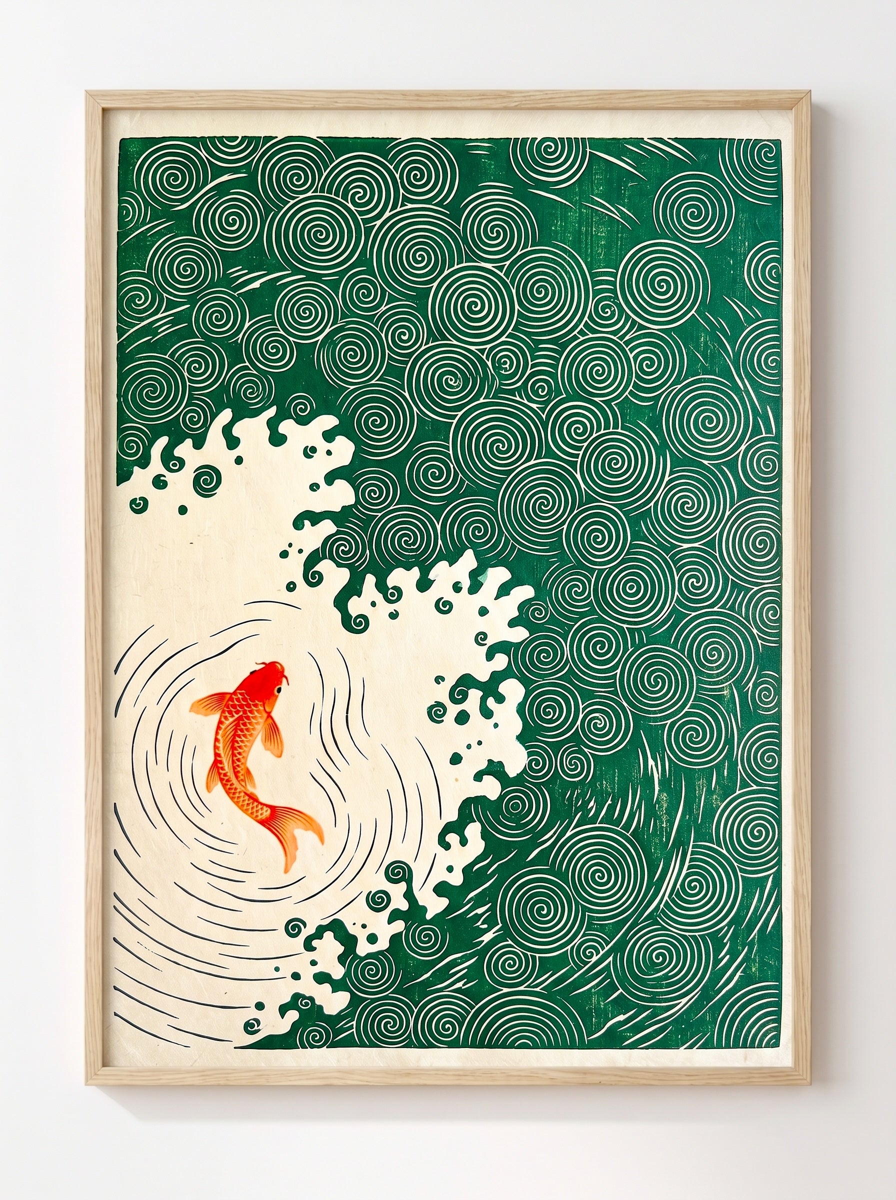 Carpas Koi — Estilo japonés Ukiyo-e
