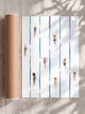 Swimmers in a Pool, Top View, Poster, Decorative Print