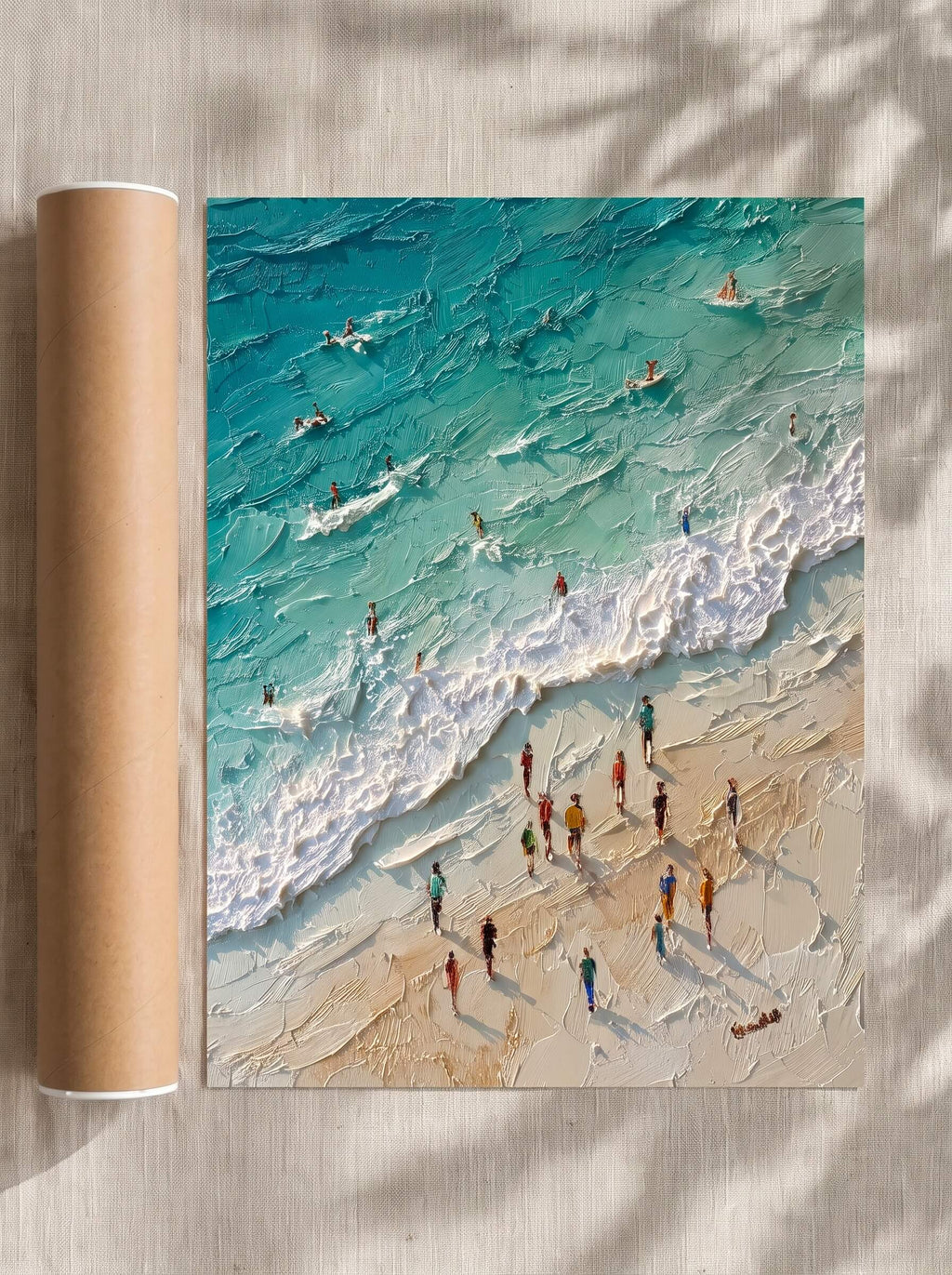 A Day at the Beach, Poster, Decorative Print
